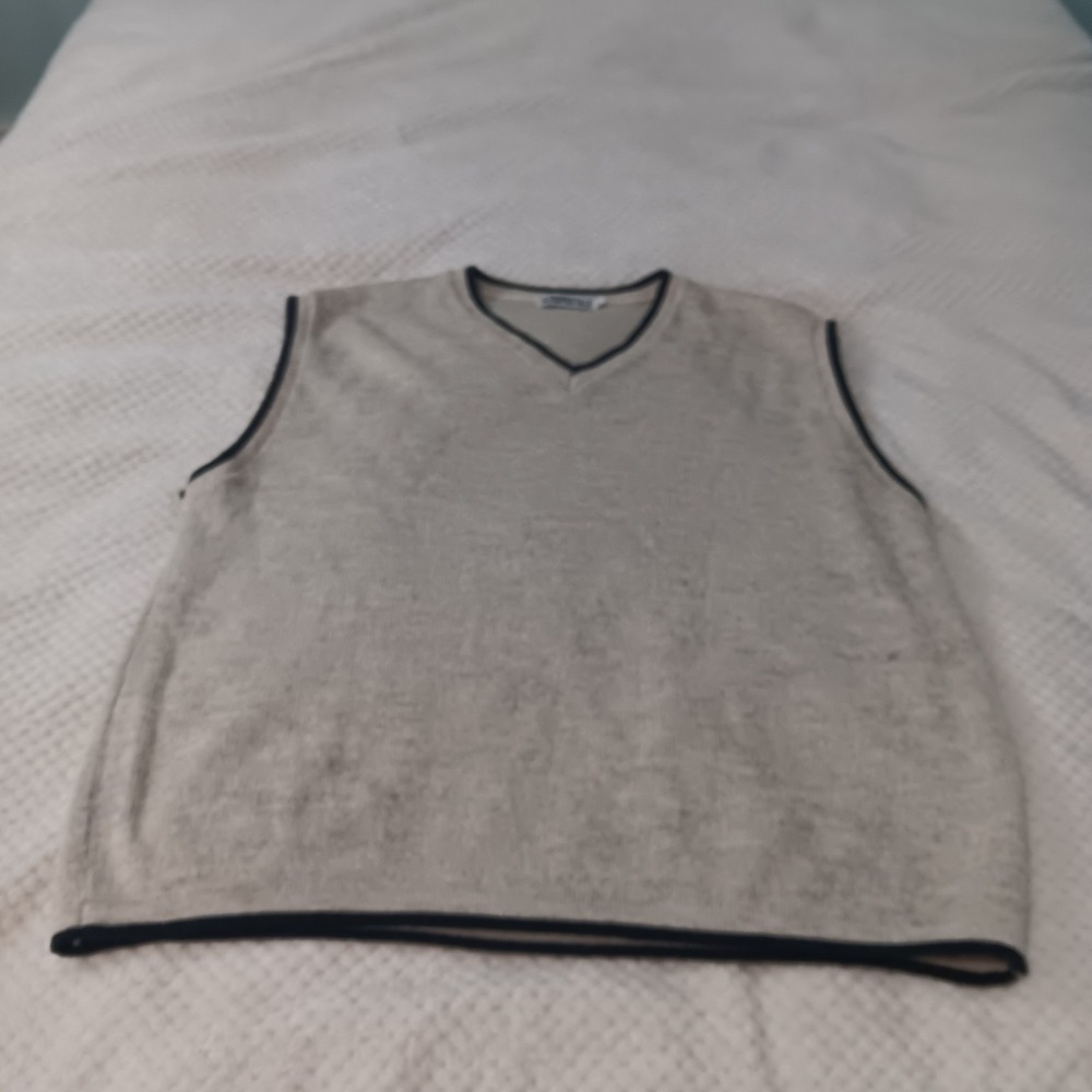 Vintage 90's Mens Wool Alpaca Blend Aeropostale Grandpa‎ Tennis Sweater Vest L